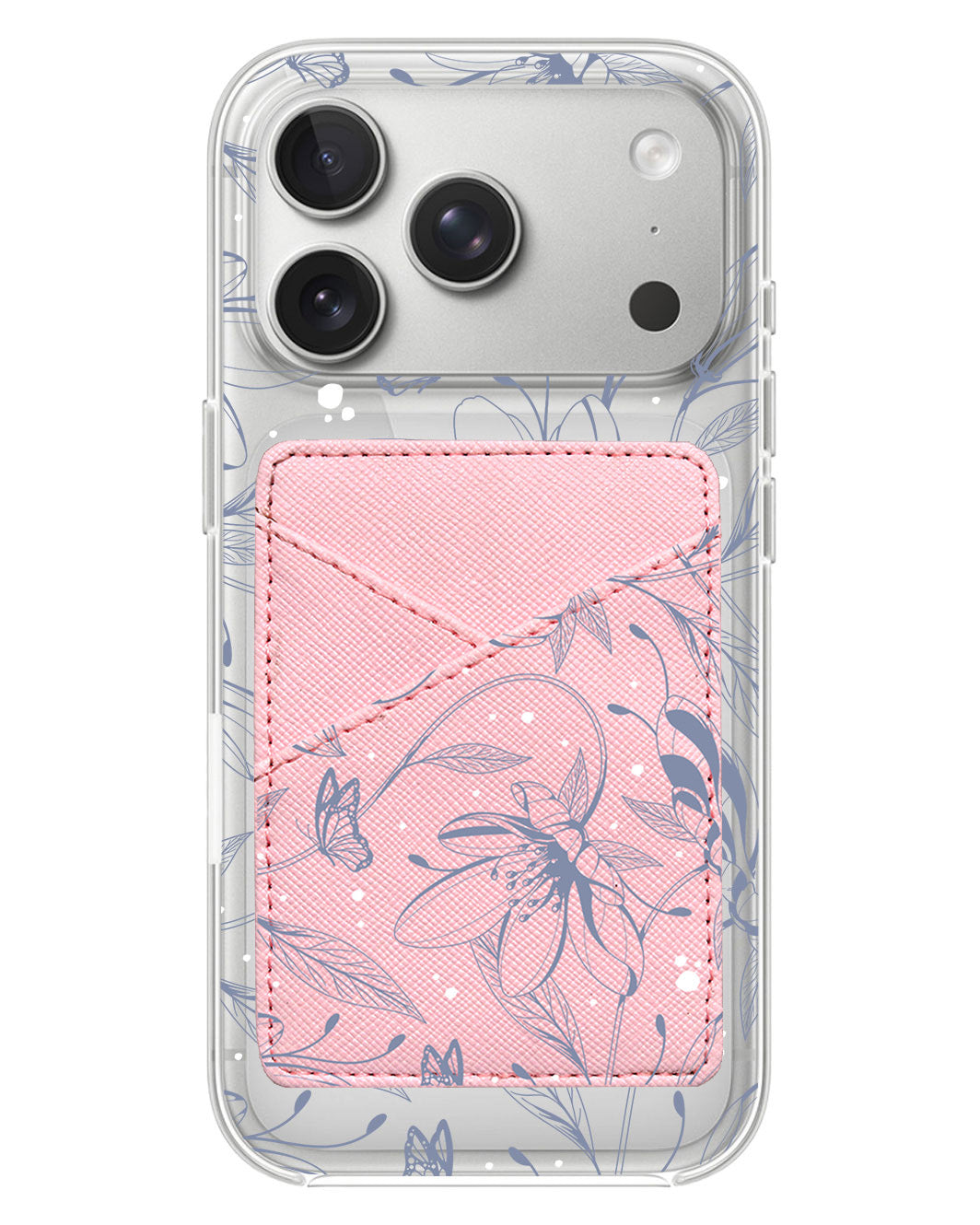 iPhone Phone Wallet Case - Sketchy Flower & Butterfly 2.0