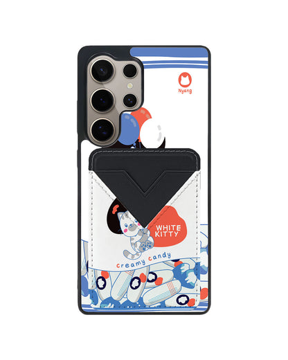 Android Avant Wallet Case - White Kitty