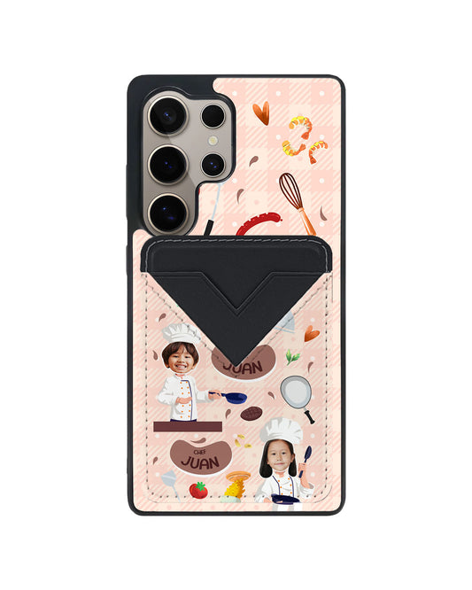 Android Avant Wallet Case - Face Grid Dream Chef