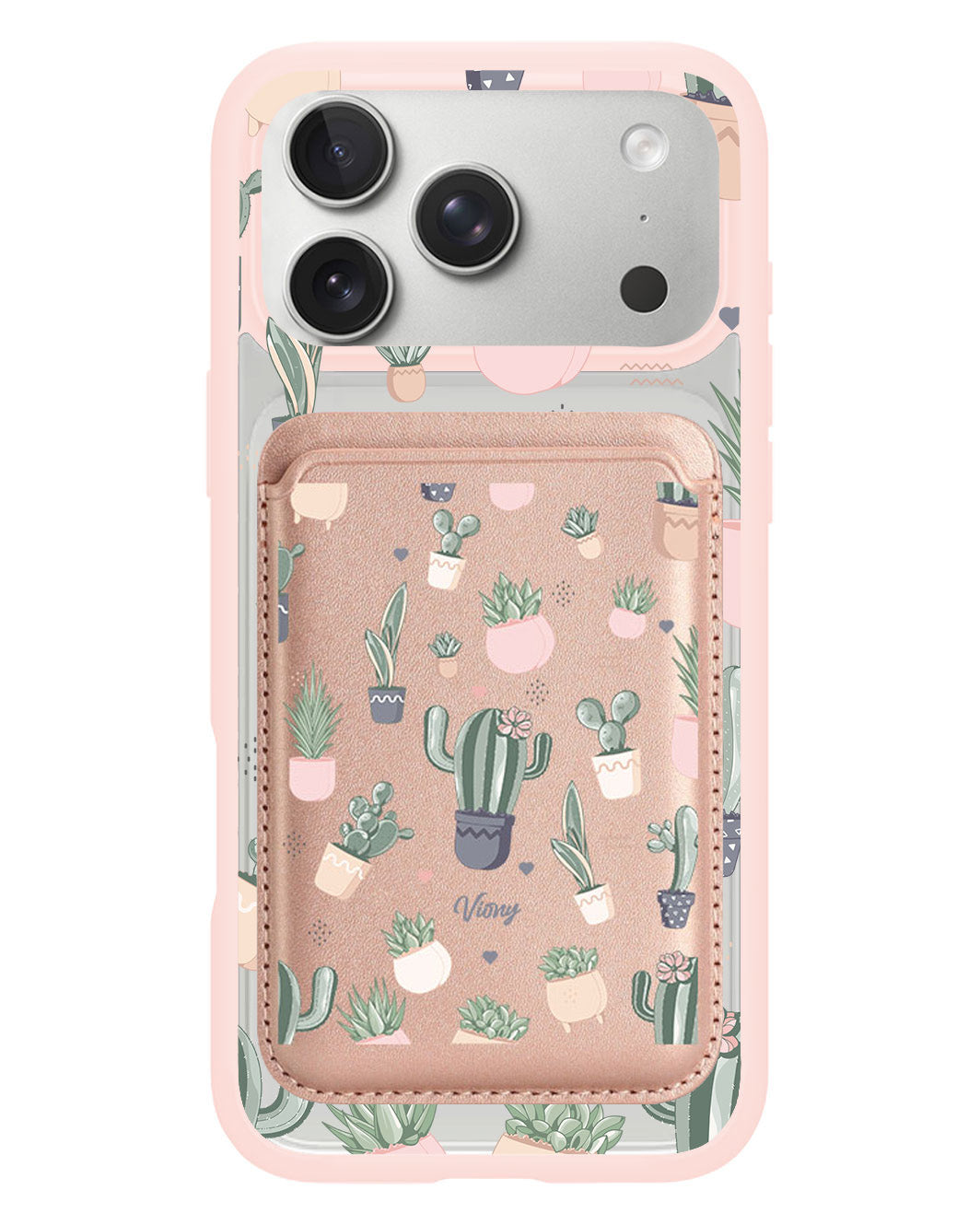 iPhone Magnetic Wallet Case - Cactus 2.0