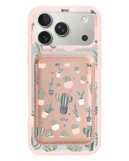 iPhone Magnetic Wallet Case - Cactus 2.0