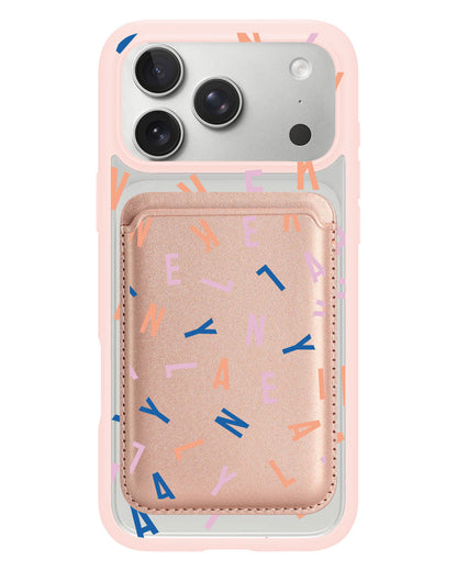 iPhone Magnetic Wallet Case - Monogram 1.0 Rainbow