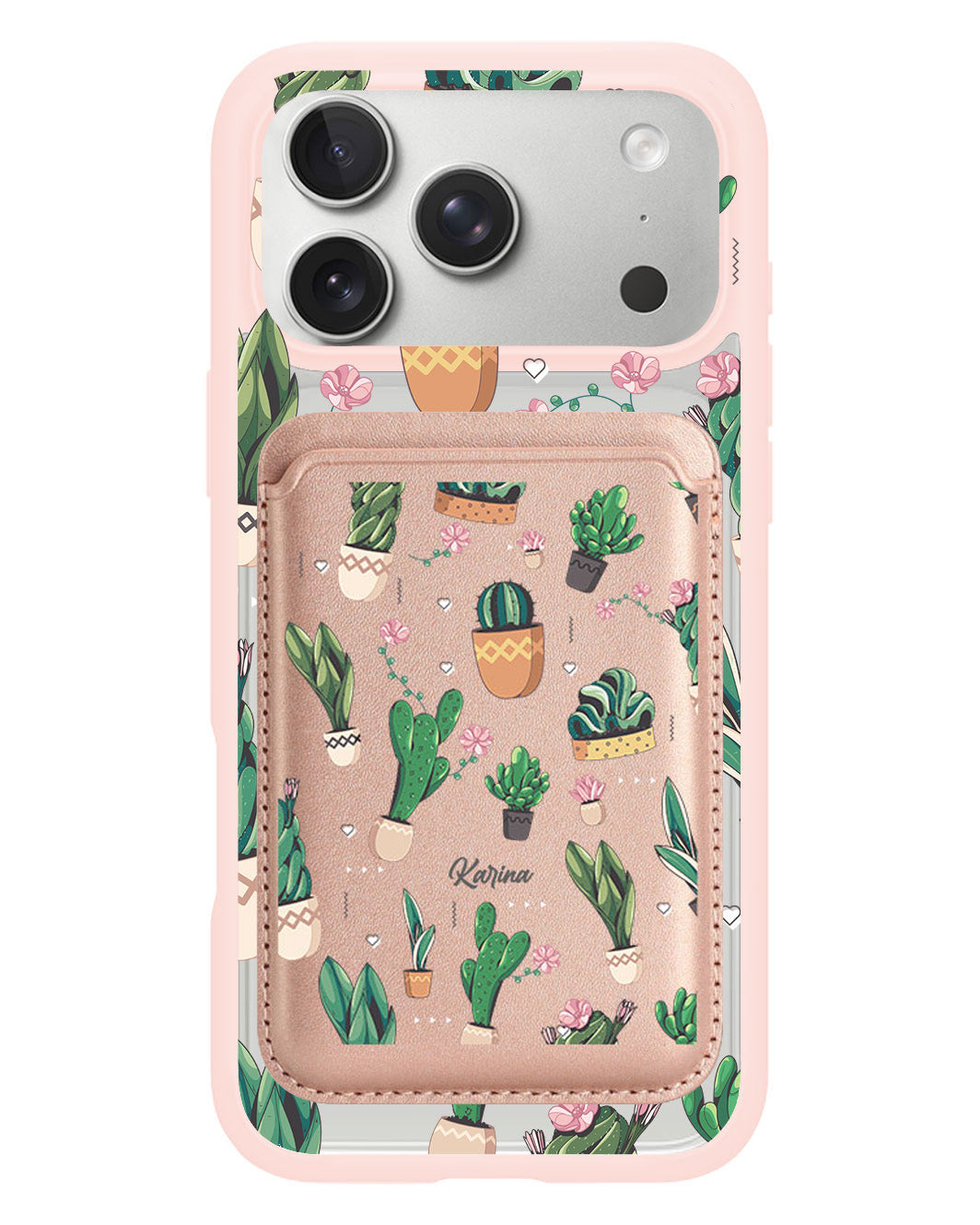 iPhone Magnetic Wallet Case - Cactus 3.0