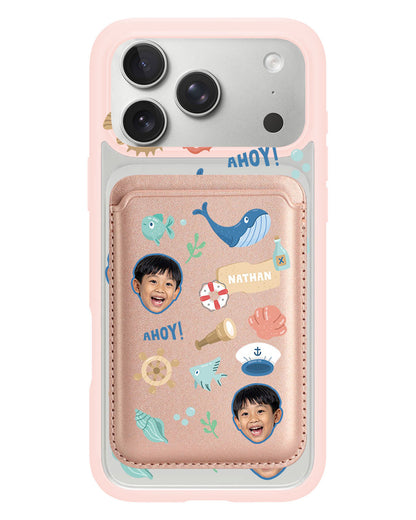 iPhone Magnetic Wallet Case - Face Grid Sailor