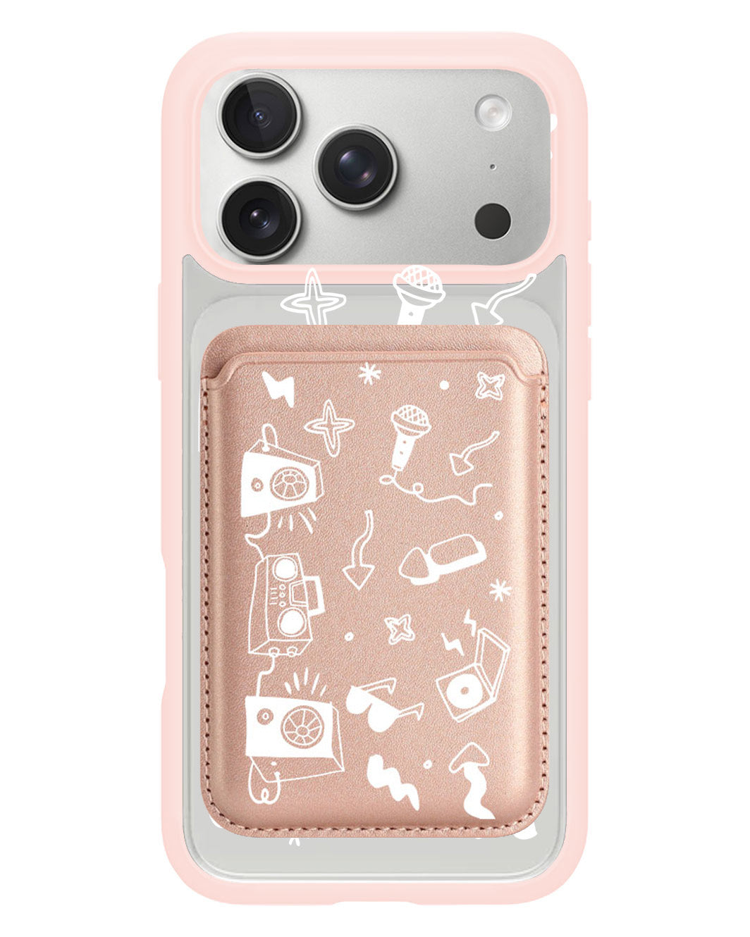 iPhone Magnetic Wallet Case - Rock n Roll White