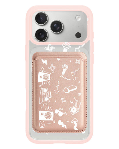 iPhone Magnetic Wallet Case - Rock n Roll White