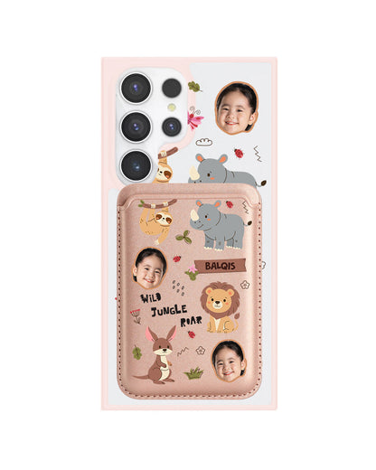 Android Magnetic Wallet Case - Face Grid Safari 3.0