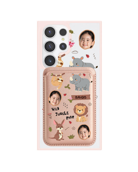 Android Magnetic Wallet Case - Face Grid Safari 3.0