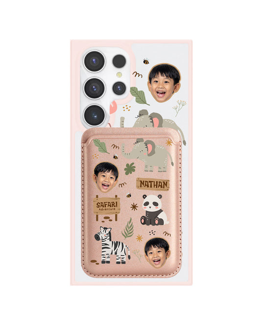 Android Magnetic Wallet Case - Face Grid Safari 2.0
