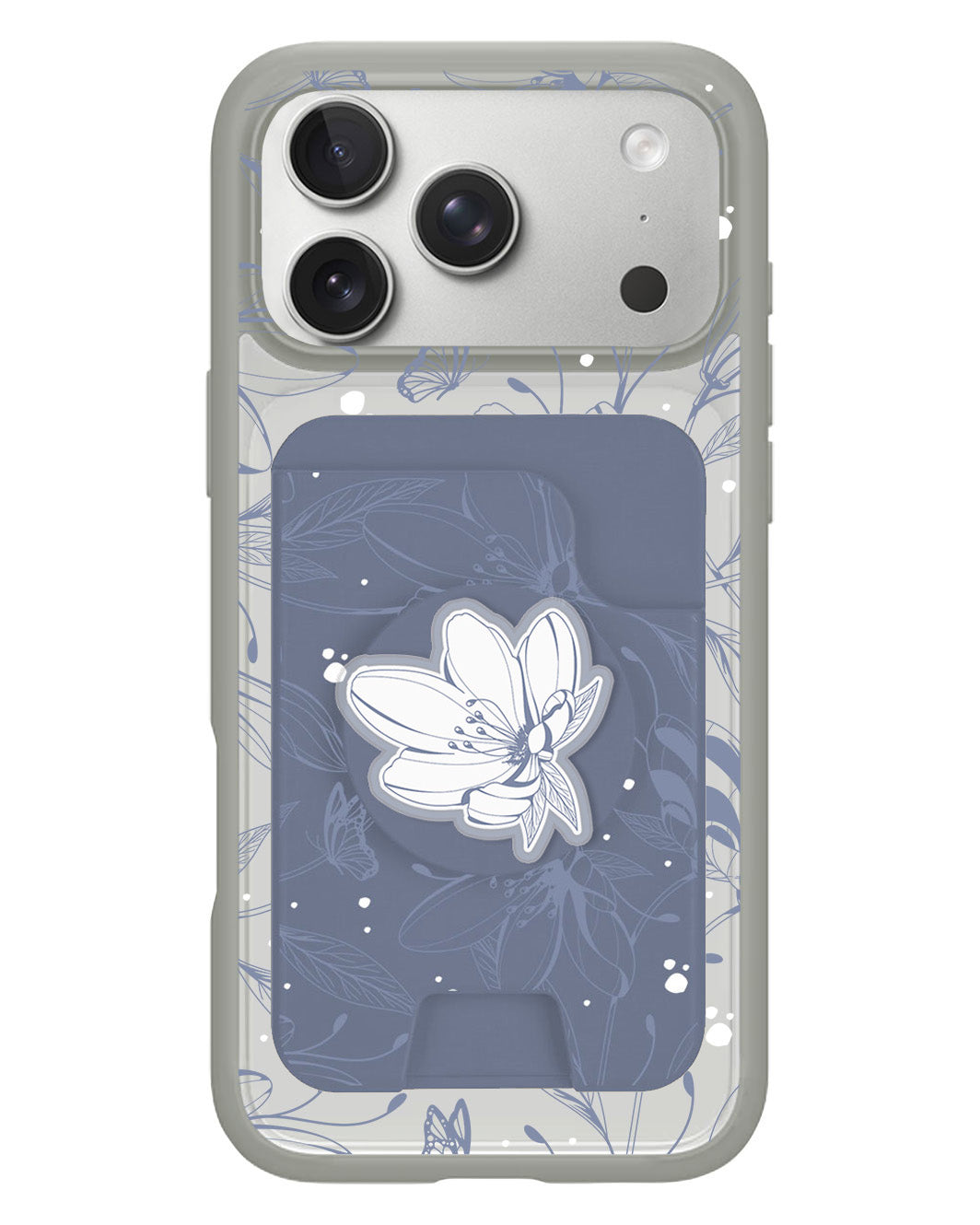 iPhone Magpop Wallet - Sketchy Flower & Butterfly 2.0
