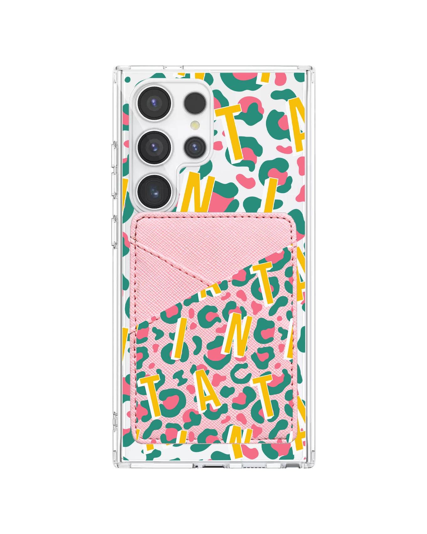 Android Phone Wallet Case - Leopard Monogram 4.0