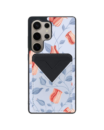 Android Avant Wallet Case - Red Tulips