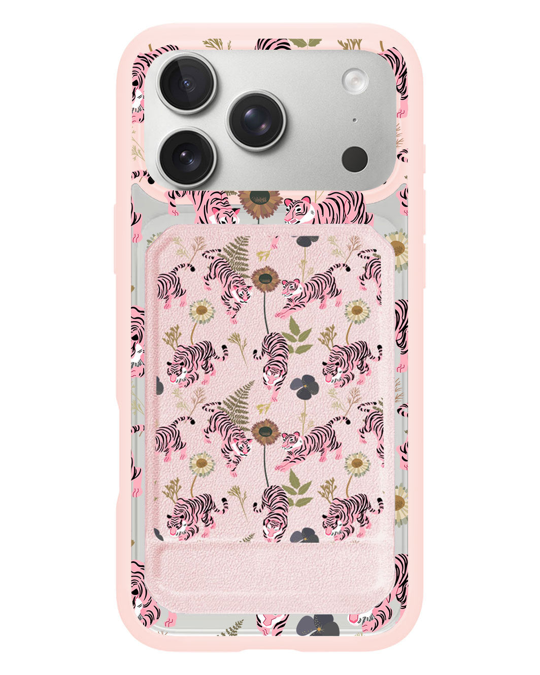 iPhone Magnetic Multifold Wallet - Tigre Rosa