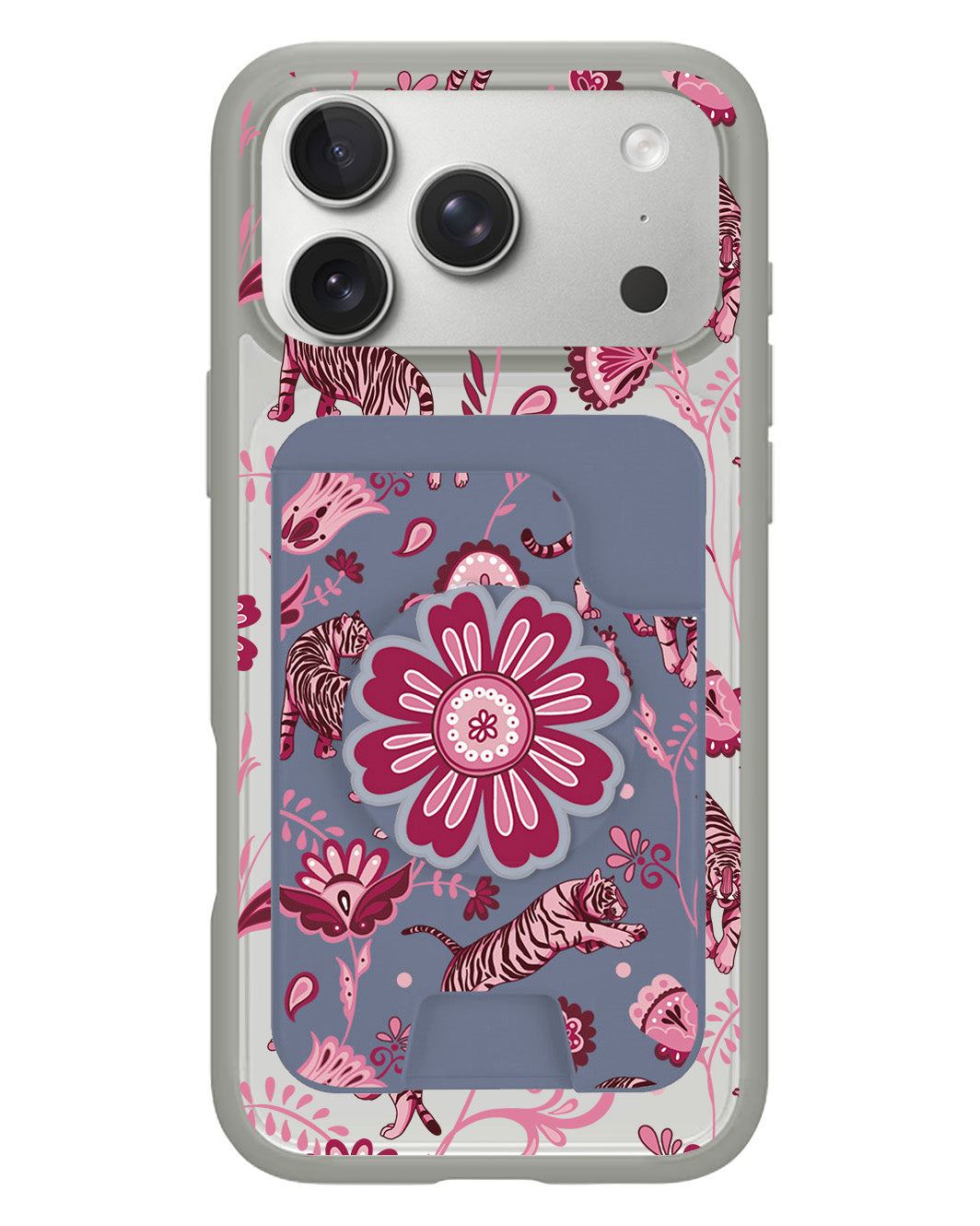 iPhone Magpop Wallet - Tiger & Floral 2.0