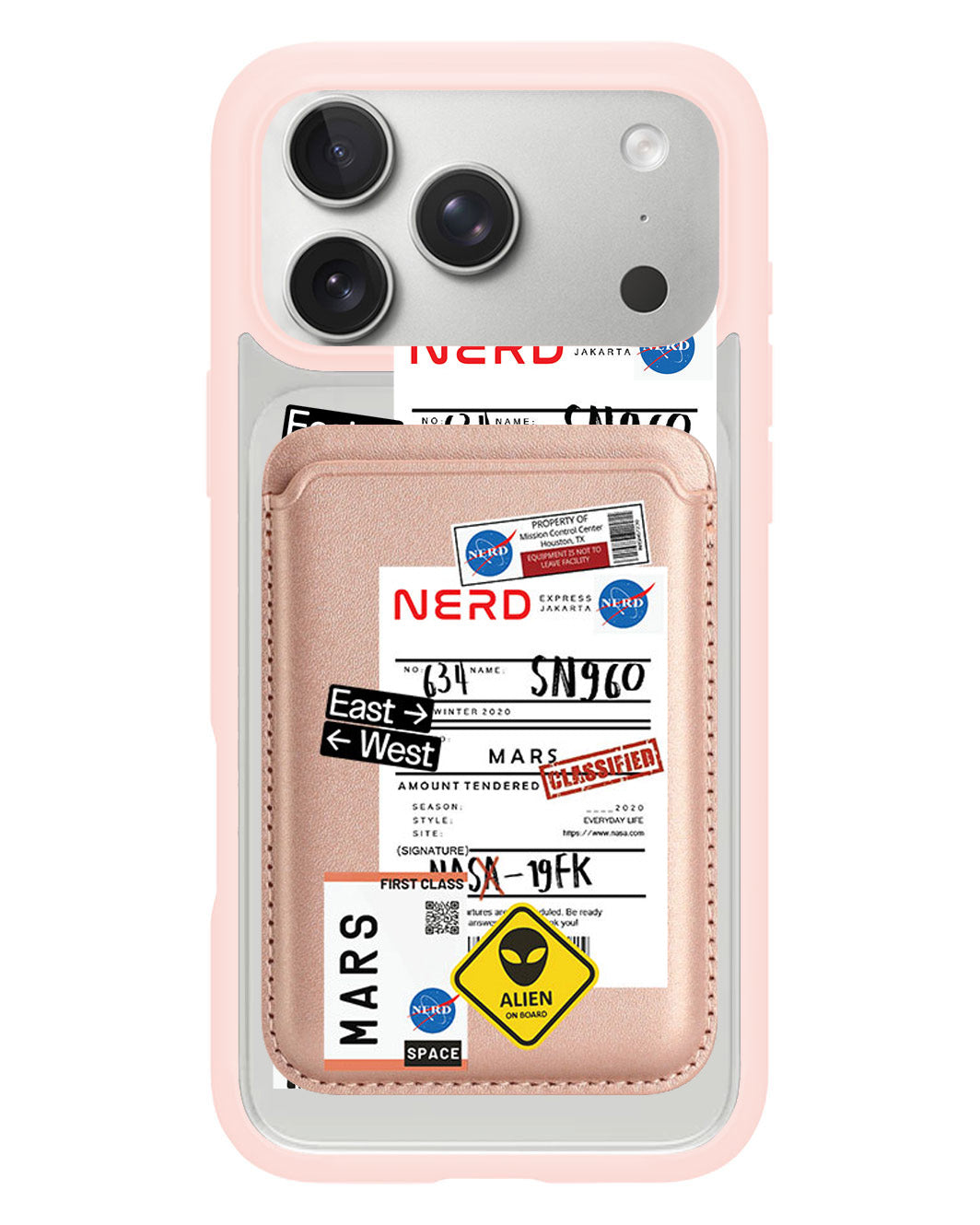 iPhone Magnetic Wallet Case - Ticket to Mars