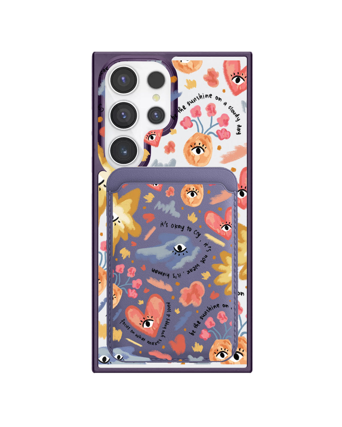 Android Magnetic Wallet Case - Abstract lovers