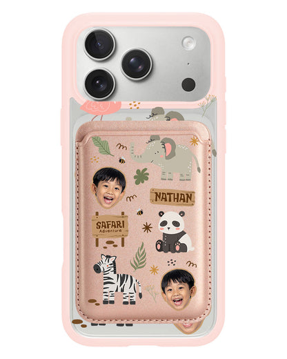 iPhone Magnetic Wallet Case - Face Grid Safari 2.0
