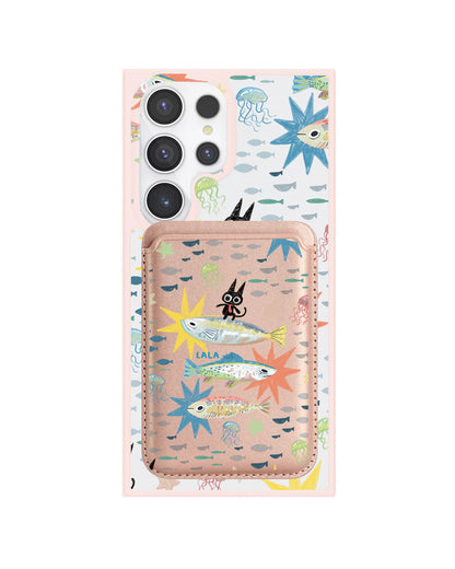Android Magnetic Wallet Case - The Fish Surfer
