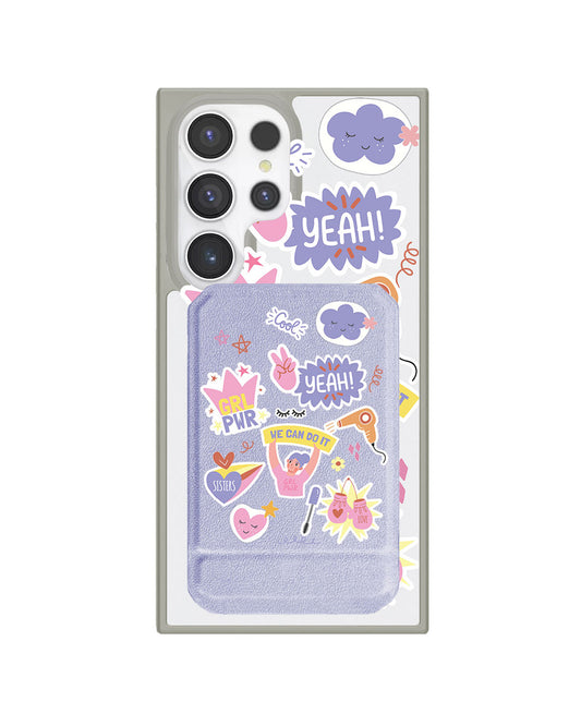 Android Magnetic Multifold Wallet - Girl Power Sticker Pack