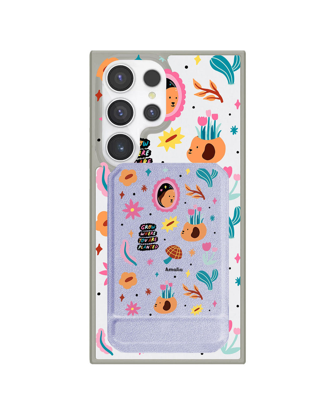 Android Magnetic Multifold Wallet - Grow and Bloom