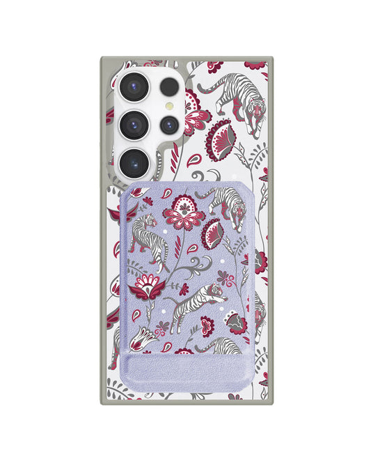 Android Magnetic Multifold Wallet - Tiger & Floral 6.0