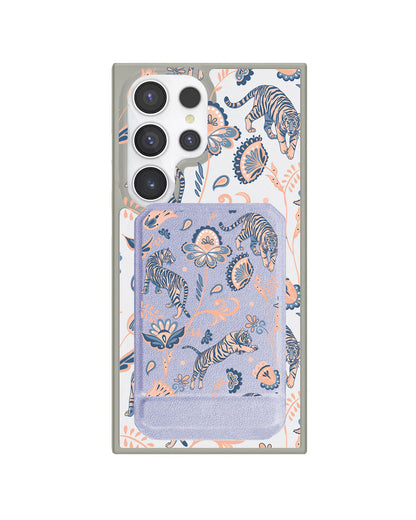 Android Magnetic Multifold Wallet - Tiger & Floral 5.0