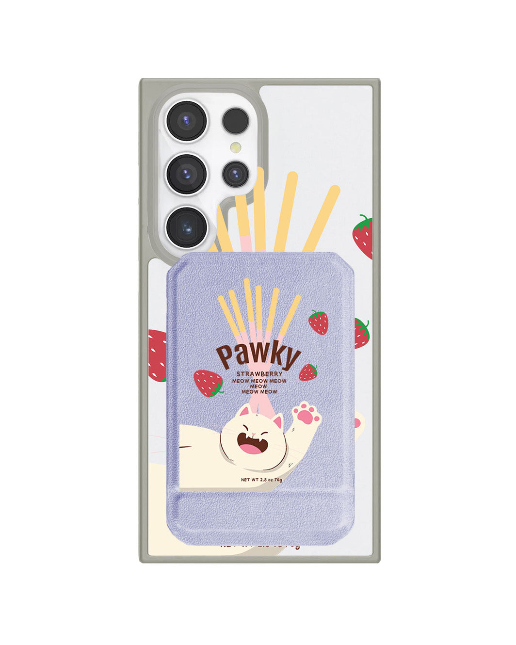 Android Magnetic Multifold Wallet - Pawky Cat