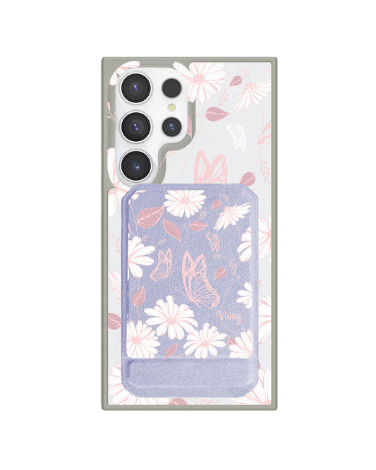 Android Magnetic Multifold Wallet - Butterfly & Daisy