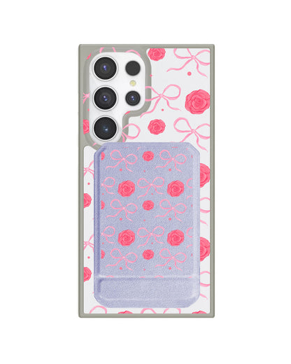Android Magnetic Multifold Wallet - Coquette Rose