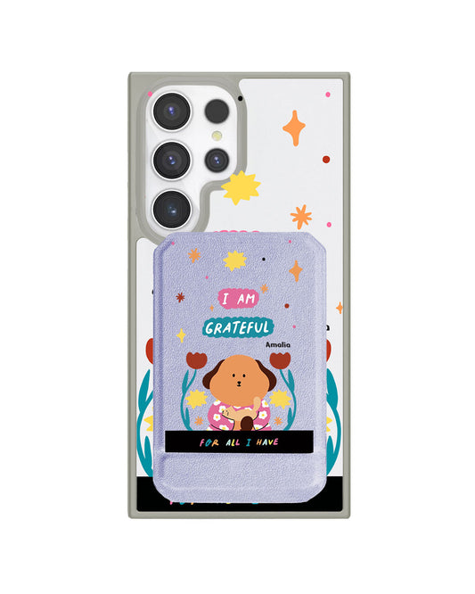 Android Magnetic Multifold Wallet - Kiku and The Cat