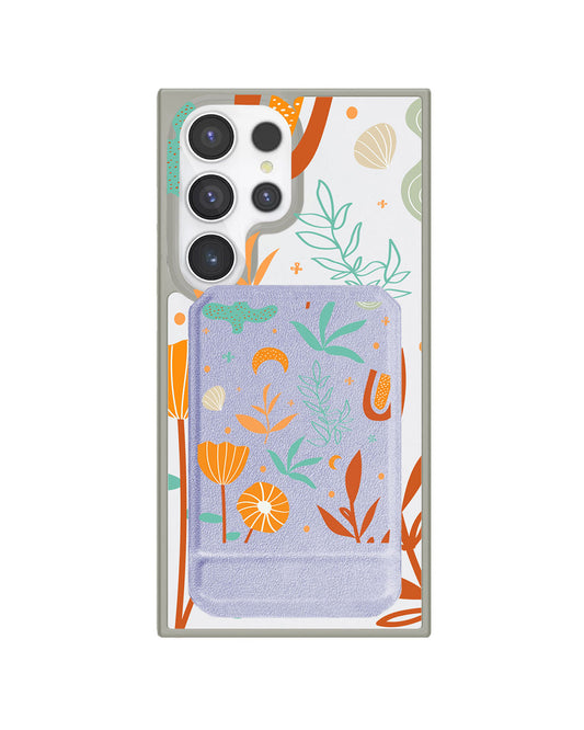 Android Magnetic Multifold Wallet - Autumn Botanical