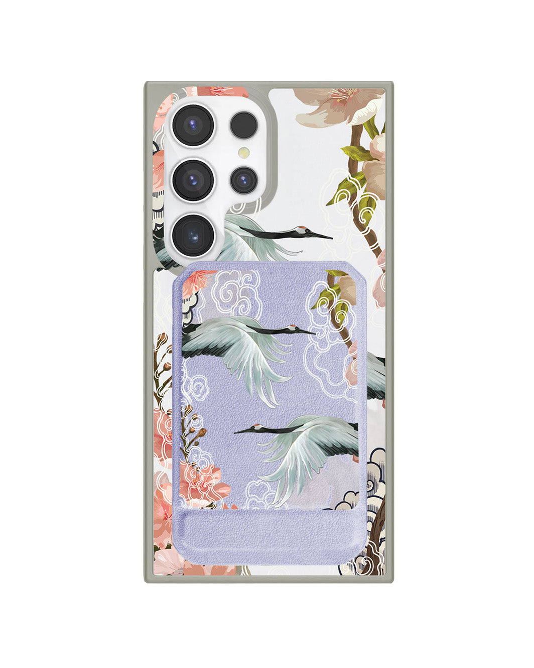 Android Magnetic Multifold Wallet - Oil Painting Birds