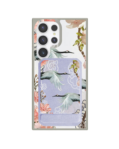 Android Magnetic Multifold Wallet - Oil Painting Birds