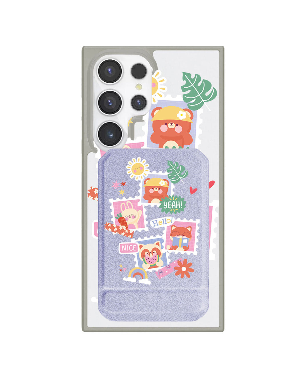 Android Magnetic Multifold Wallet - Animal Squad