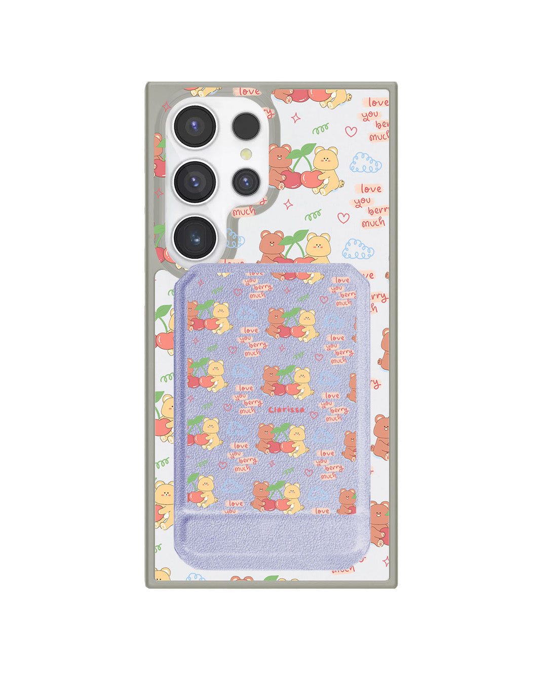 Android Magnetic Multifold Wallet - Cherry Bear