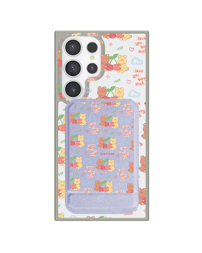 Android Magnetic Multifold Wallet - Cherry Bear