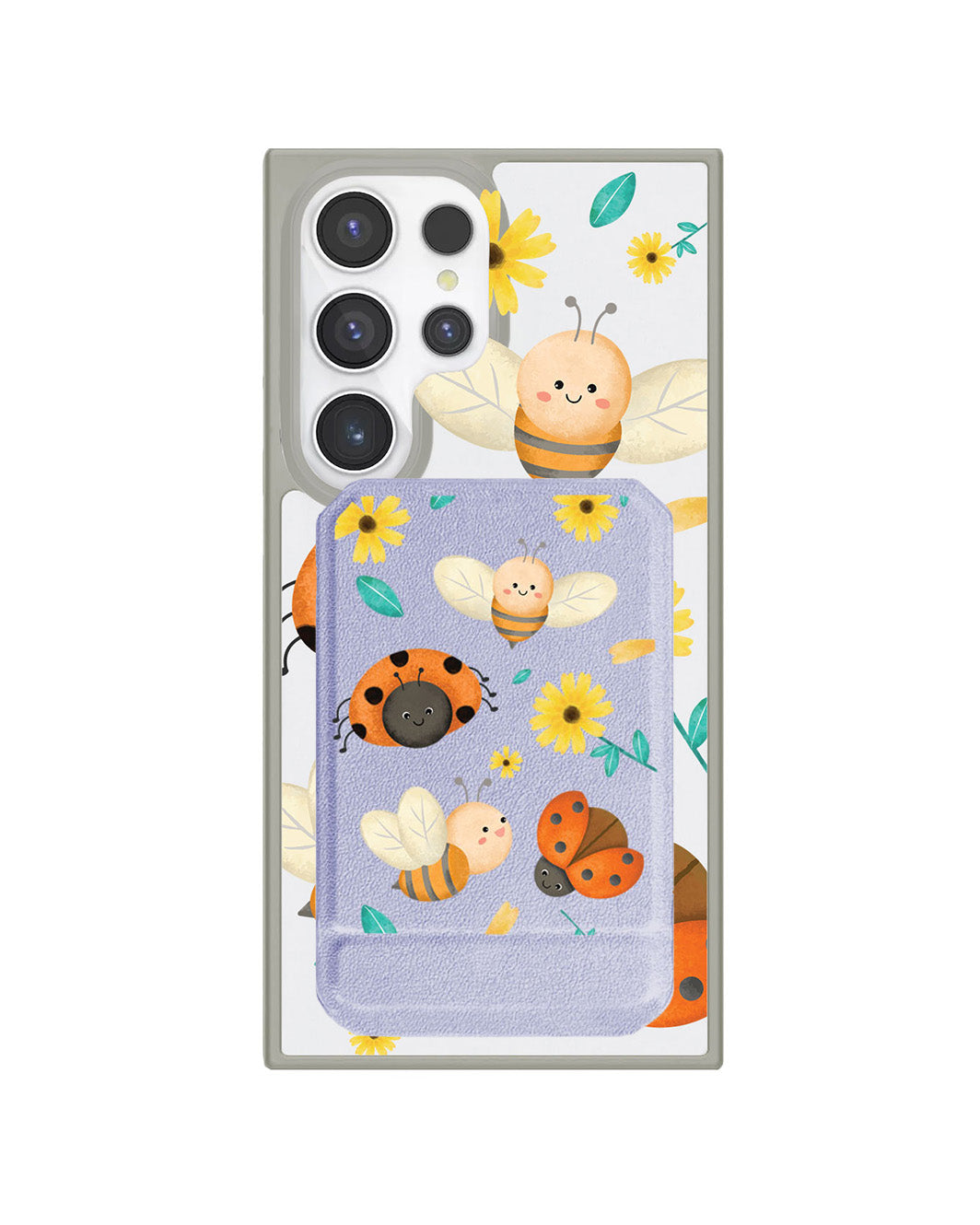 Android Magnetic Multifold Wallet - Lady Bug & Bee