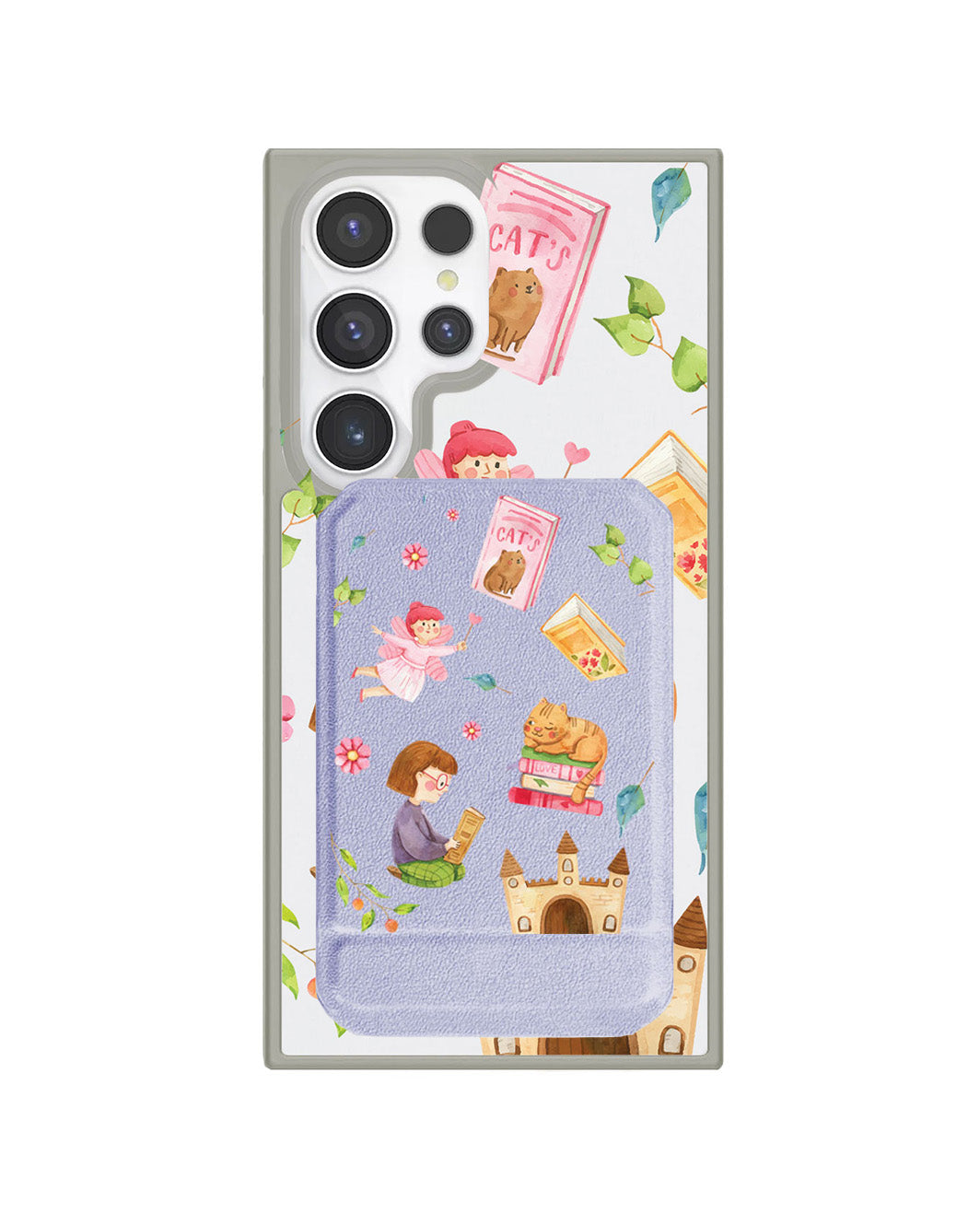 Android Magnetic Multifold Wallet - Fairy Cat