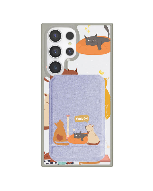 Android Magnetic Multifold Wallet - Playful Cat 1.0