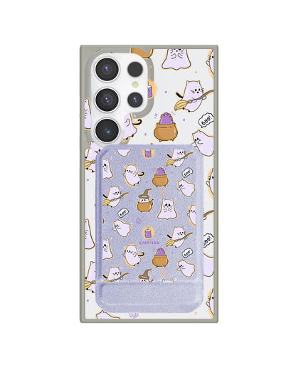 Android Magnetic Multifold Wallet - Spooky Cat