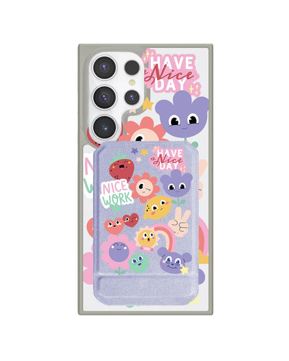 Android Magnetic Multifold Wallet - Garden Party