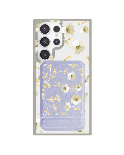 Android Magnetic Multifold Wallet - White Magnolia