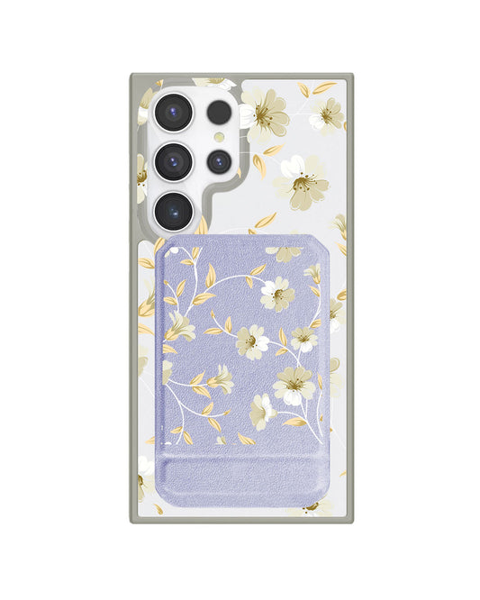Android Magnetic Multifold Wallet - White Magnolia