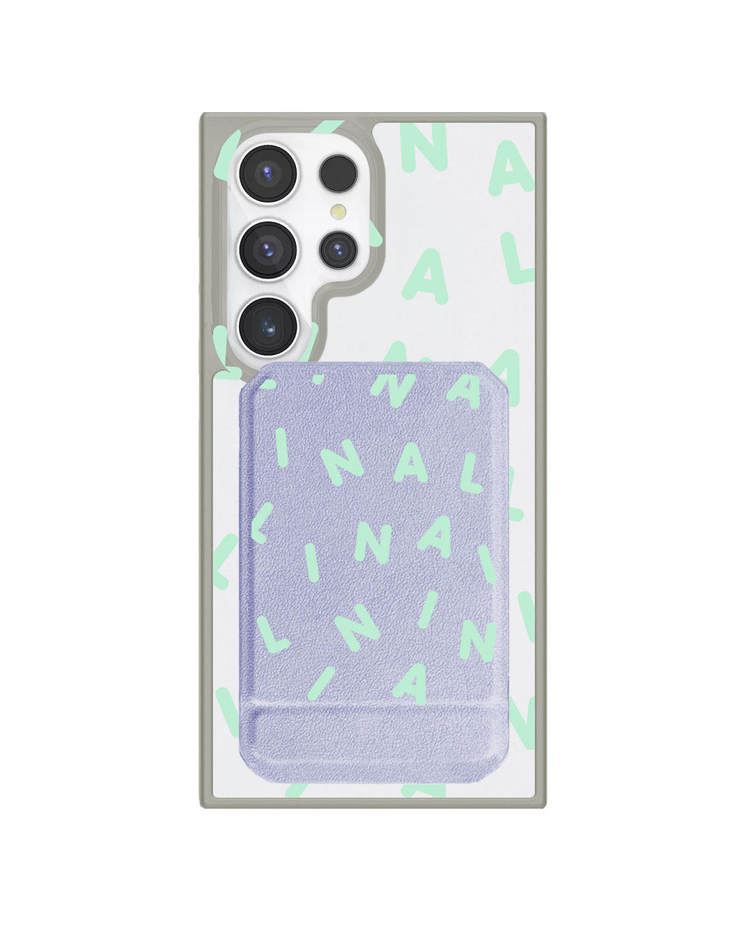 Android Magnetic Multifold Wallet - CUSTOM MONOGRAM 2.0 Tosca