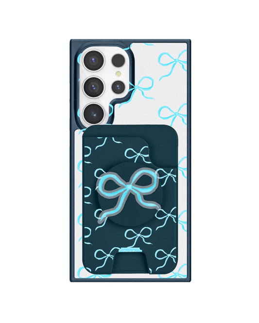 Android Magpop Wallet - Coquette Blue Bow