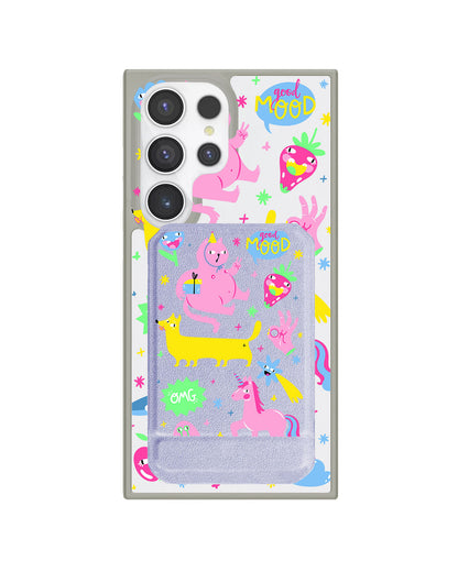 Android Magnetic Multifold Wallet - Monster Say Good Mood
