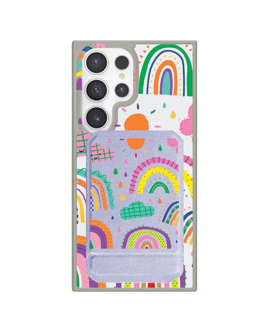 Android Magnetic Multifold Wallet - Rainbow