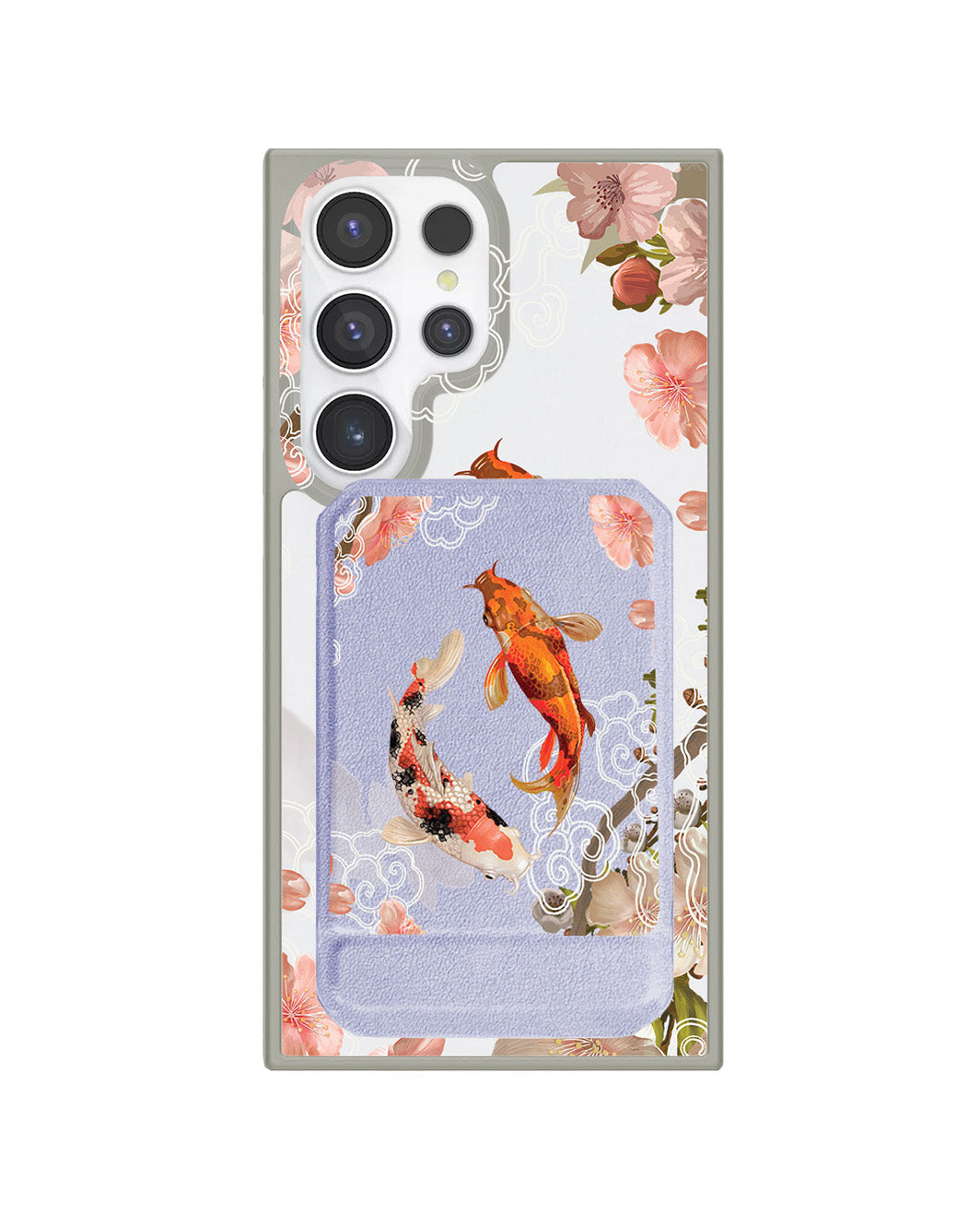 Android Magnetic Multifold Wallet - Oil Painting Koi