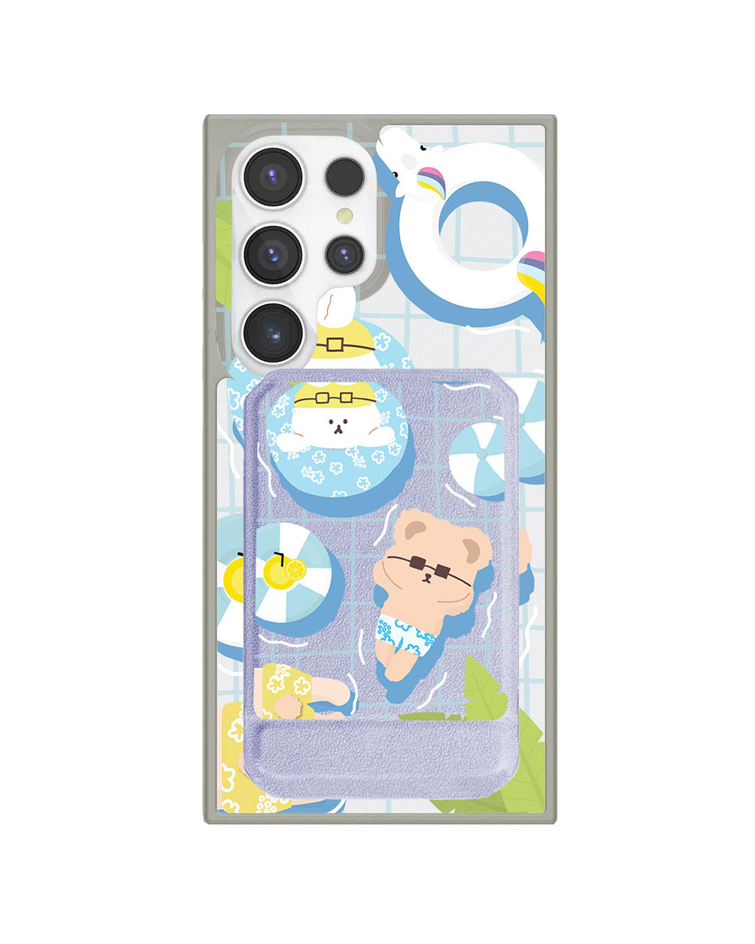 Android Magnetic Multifold Wallet - Pool Party Blue