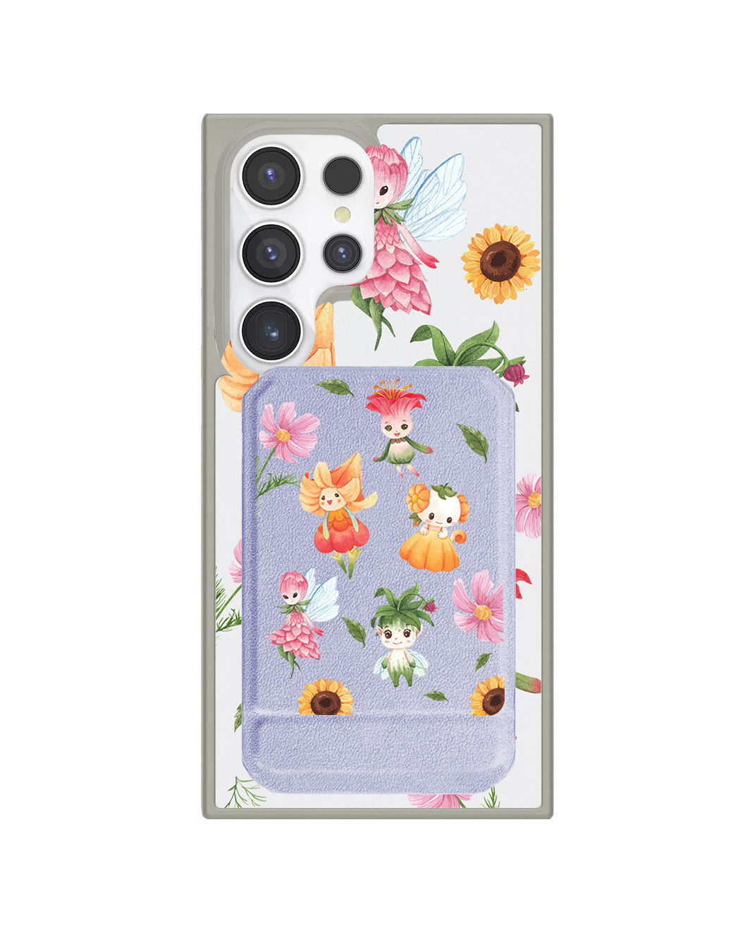 Android Magnetic Multifold Wallet - Magical Garden